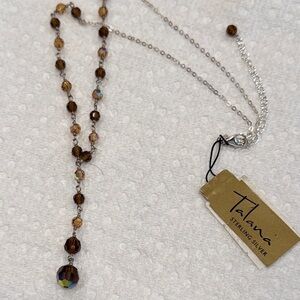 Sterling Silver Brown Necklace